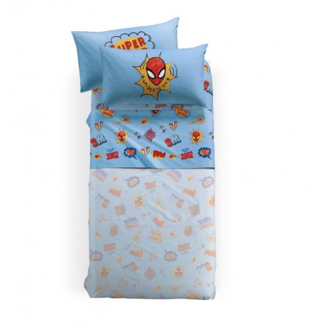 COMPLETO LENZUOLA  SPIDERMAN NEW-YORK 1POSTO E MEZZO CALEFFI